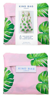 Kind Bag London Medium riutilizzabile Borsa - Palms rosa/verde