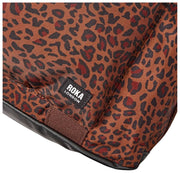 Borsone medio in tela riciclata Roka Gatwick - Mini Leopard Brown