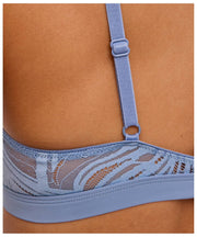 Bralette a triangolo Falke Delicate Touch - Acciaio blu