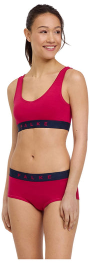 Slip a vita bassa Falke Daily Comfort Print, confezione da 2 - rosso/nero