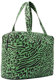 Borsa tote media Roka Sloane in tela di cotone - Verde carciofo