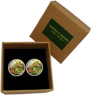 Bassin and Brown Tiger Cufflinks - Arancia/verde