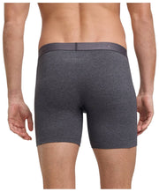 Boxer a gamba lunga Falke Daily Comfort, confezione da 2 - Erica grigio scuro