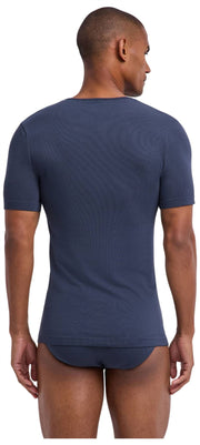 T-shirt Falke Daily senza cuciture con scollo a V - Grigio carbone