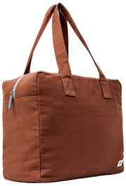 Borsa tote media in tela di cotone Roka Sloane - Lindt Marrone