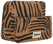 Borsa da toilette Hindbag Alix extra large - Cannella Zebra Marrone