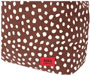 Borsa a tracolla grande in tela di cotone Roka Hoxton - Macchia marrone