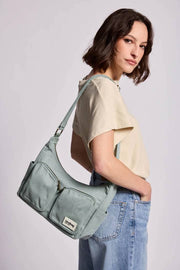 Borsa a tracolla multitasche Hindbag Emile - verde salvia