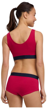 Slip a vita bassa Falke Daily Comfort Print, confezione da 2 - rosso/nero