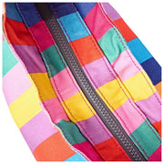 Borsa a tracolla grande in tela di cotone Roka Hoxton - Ampia multirighe
