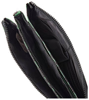 Borsa a tracolla in tela riciclata Roka Carnaby XL - Verde carciofo misto