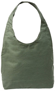 Borsa a tracolla grande in tela di cotone Roka Hoxton - verde salice
