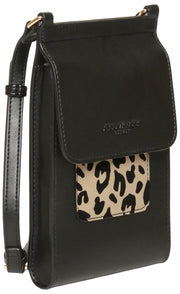 Borsa a tracolla Alice Wheeler London Mini Bloomsbury - Nera/leopardata