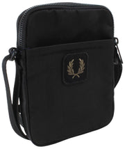 Borsa laterale piccola Fred Perry Crinkle Nylon - Nera