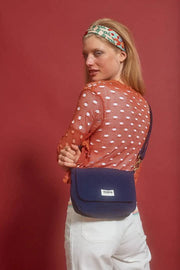 Borsa a tracolla trapuntata Hindbag Margault - Blu navy
