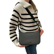 david-jones-long-canvas-effect-shoulder-bag---black-34507469