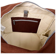 Borsa tote media in tela di cotone Roka Sloane - Lindt Marrone