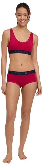 Confezione da 2 bralette bustier Falke Daily Comfort Print - Rosso/Nero