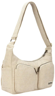Borsa a tracolla multitasche Hindbag Emile - Juta Beige