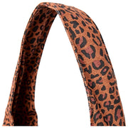 Borsa a tracolla grande in tela di cotone Roka Hoxton - Mini Leopard Brown