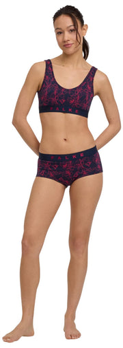 Slip a vita bassa Falke Daily Comfort Print, confezione da 2 - rosso/nero