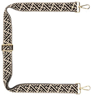 Tracolla per borsa Elie Beaumont - Labirinto nero/avorio