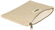 Custodia media con cerniera Hindbag Ema in tessuto - Beige nudo