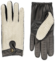 Guanti da guida in pelle Dents The Suited Racer Hatcher - neri