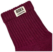Calzini Roka Windsor Solid Crew - Prugna Borgogna