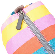 Borsa da toilette piccola Roka Mayfair in tela di cotone - Ampia multirighe