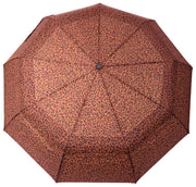 Ombrello Roka Waterloo in nylon riciclato - Mini Leopard Brown