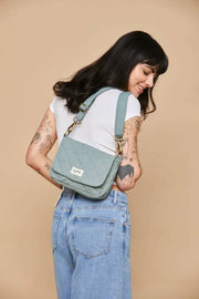 Borsa a tracolla trapuntata Hindbag Margault - verde salvia