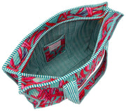 Borsa tote in velluto Serendipity Elie Beaumont - Rosa corallo giglio
