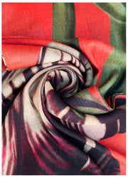 Sciarpa avvolgente in lana Powder Tulip - Rossa