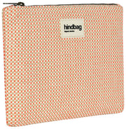 Custodia media con cerniera Hindbag Ema intrecciata - rosa corallo