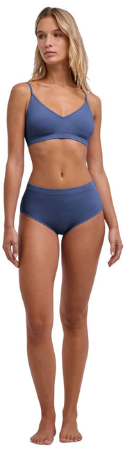 Slip a vita media senza cuciture Falke Daily - Blu Capitano