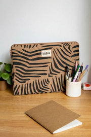 Custodia Hindbag Ava piccola per laptop da 13 pollici - Cannella Zebra Marrone