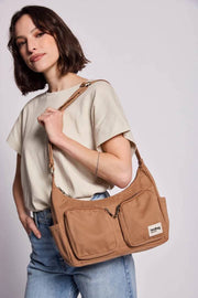 Borsa a tracolla multitasca Hindbag Emile - Marrone cannella