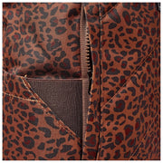 Zaino medio Roka Canfield B in tela riciclata - Mini Leopard Brown