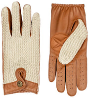 Guanti da guida in pelle Dents The Suited Racer Hatcher - Cognac Tan