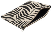 Custodia media con cerniera Hindbag Ema - Crema zebrata