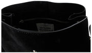 Borsa a tracolla piccola Vivienne Westwood Lottie in pelle scamosciata - Nera