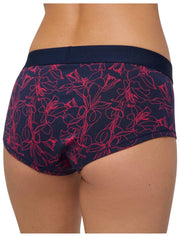 Slip a vita bassa Falke Daily Comfort Print, confezione da 2 - rosso/nero