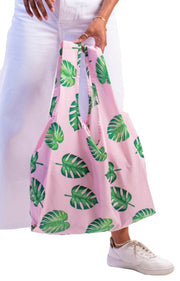 Kind Bag London Medium riutilizzabile Borsa - Palms rosa/verde