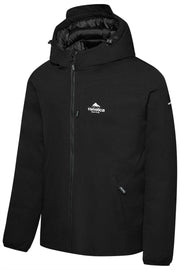 Helvetica Mountain Pioneers Giacca a vento con cappuccio Eyeblock - Nera