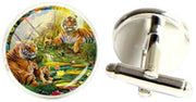 Bassin and Brown Tiger Cufflinks - Arancia/verde