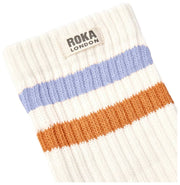 Calzini Roka Windsor Stripe Crew - Cardo/Arancione bruciato