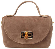 Borsa Mini Bambou in pelle scamosciata Elie Beaumont - Visone Beige