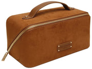 Alice Wheeler London Kensington Custodia per treno in pelle scamosciata - Fudge Tan