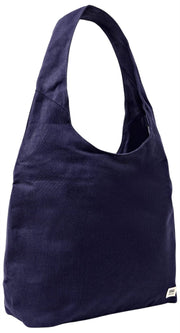 Borsa a tracolla grande in tela di cotone Roka Hoxton - Blu navy